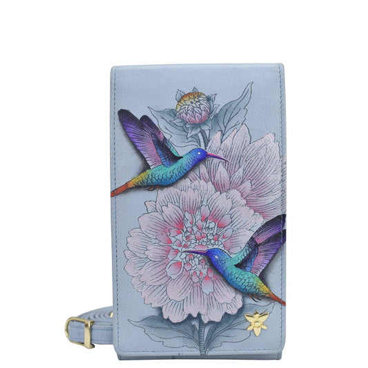 Hand-Painted Leather Smartphone Crossbody - 1154