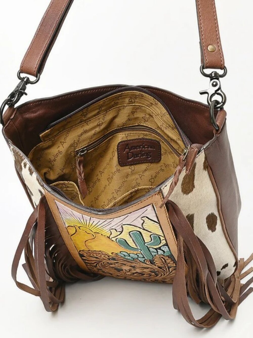 American Darling Sunrise in the Desert Bloom Fringe Crossbody