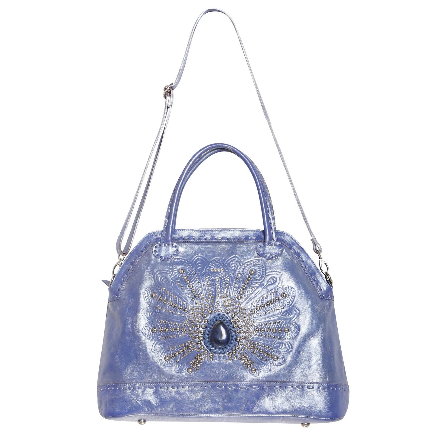 Mini Queen Peacock Bag Metallic Violet