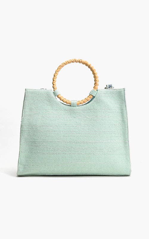 America & Beyond Periwinkle Blue Butterfly Tote