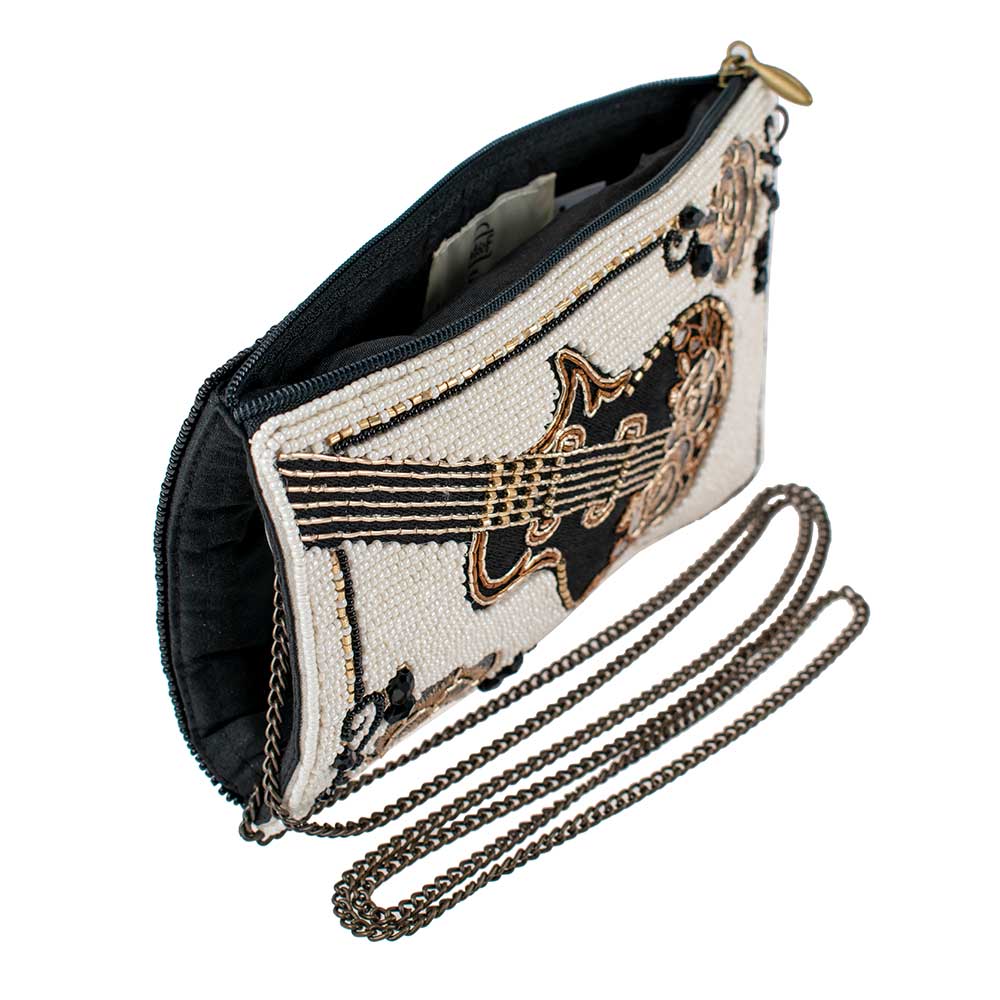Guitar Player Beaded Guitar Crossbody Phone Bag