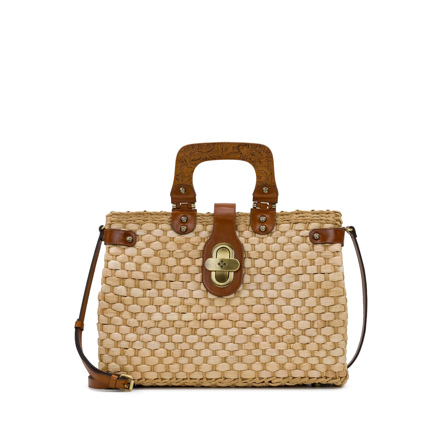 Patricia Nash Valpiana Satchel - Specialty Woven Raffia