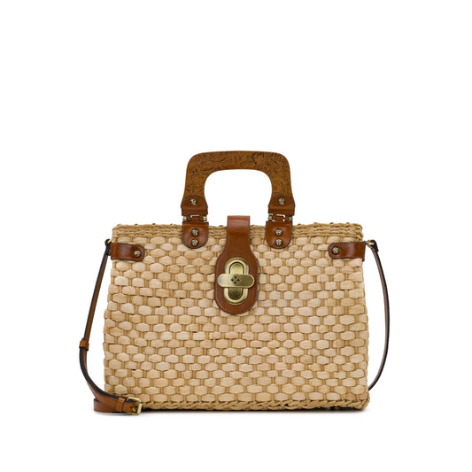 Patricia Nash Valpiana Satchel - Specialty Woven Raffia
