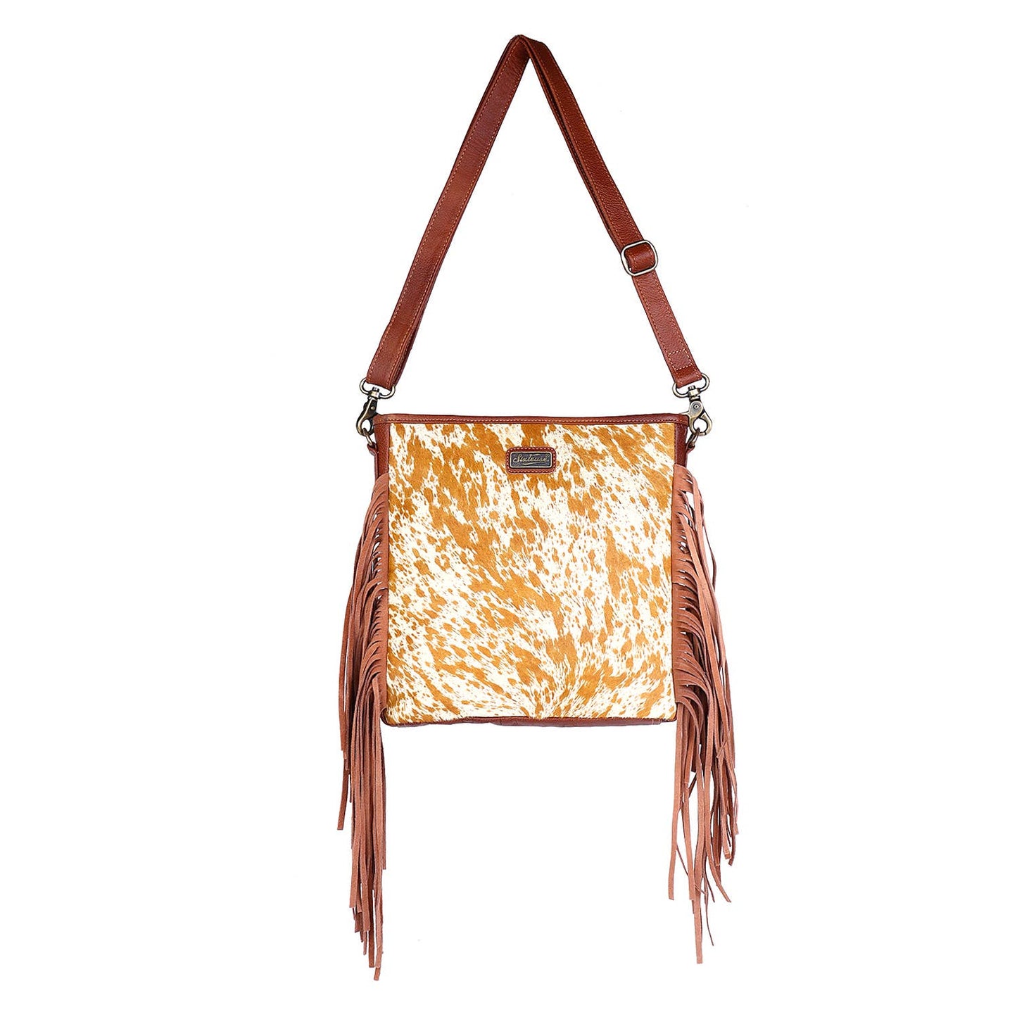 Frontier Fringe Leather & Cowhide Crossbody Bag