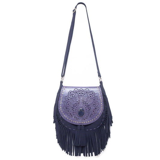 Deus Cut-Out Bag Metallic Violet/Navy