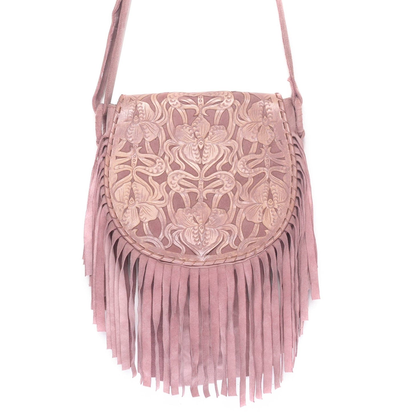 Antheia Fringe Bag Antique Dusty Pink