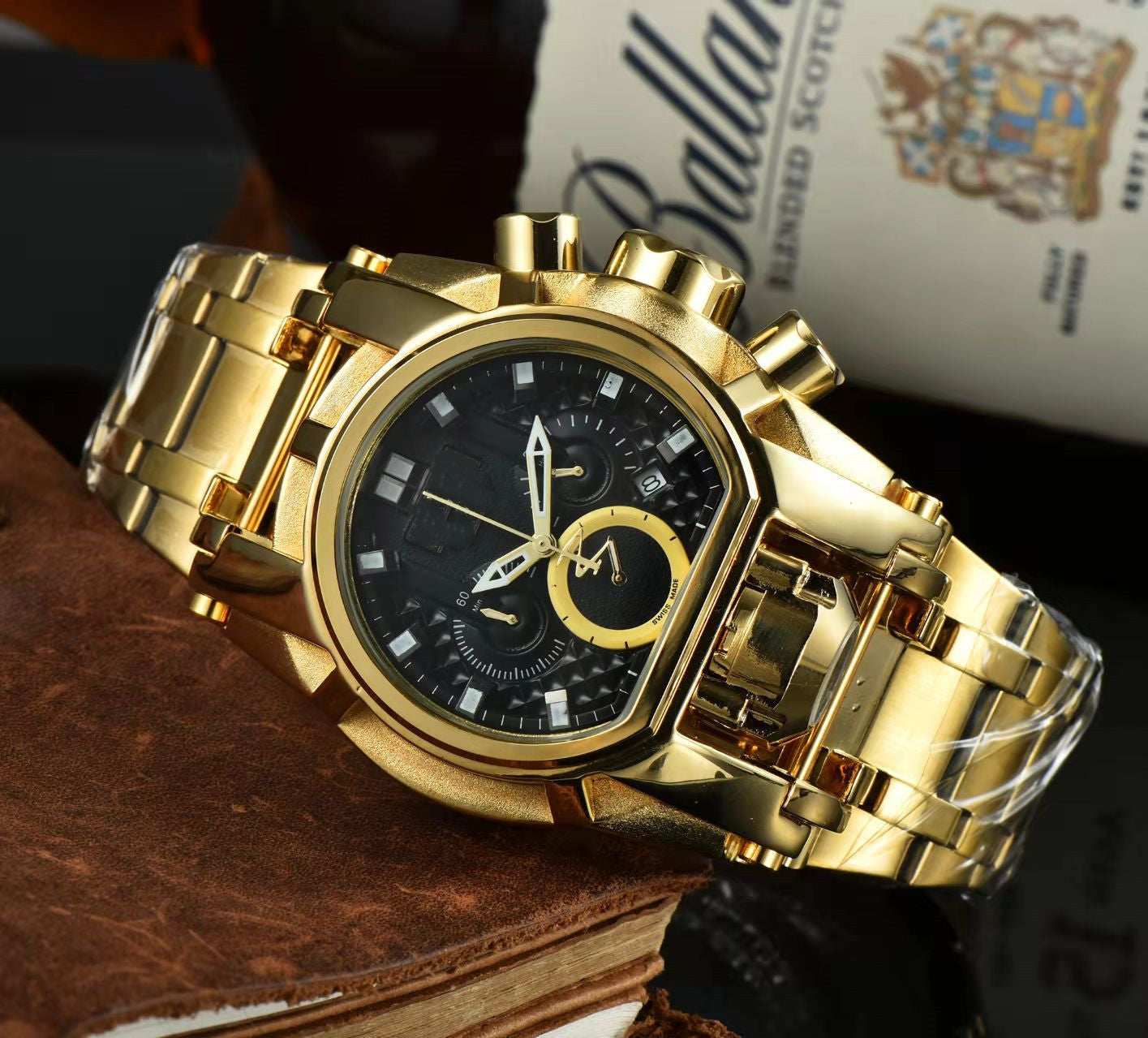 Mens Quartz Watch Holographic stainless band