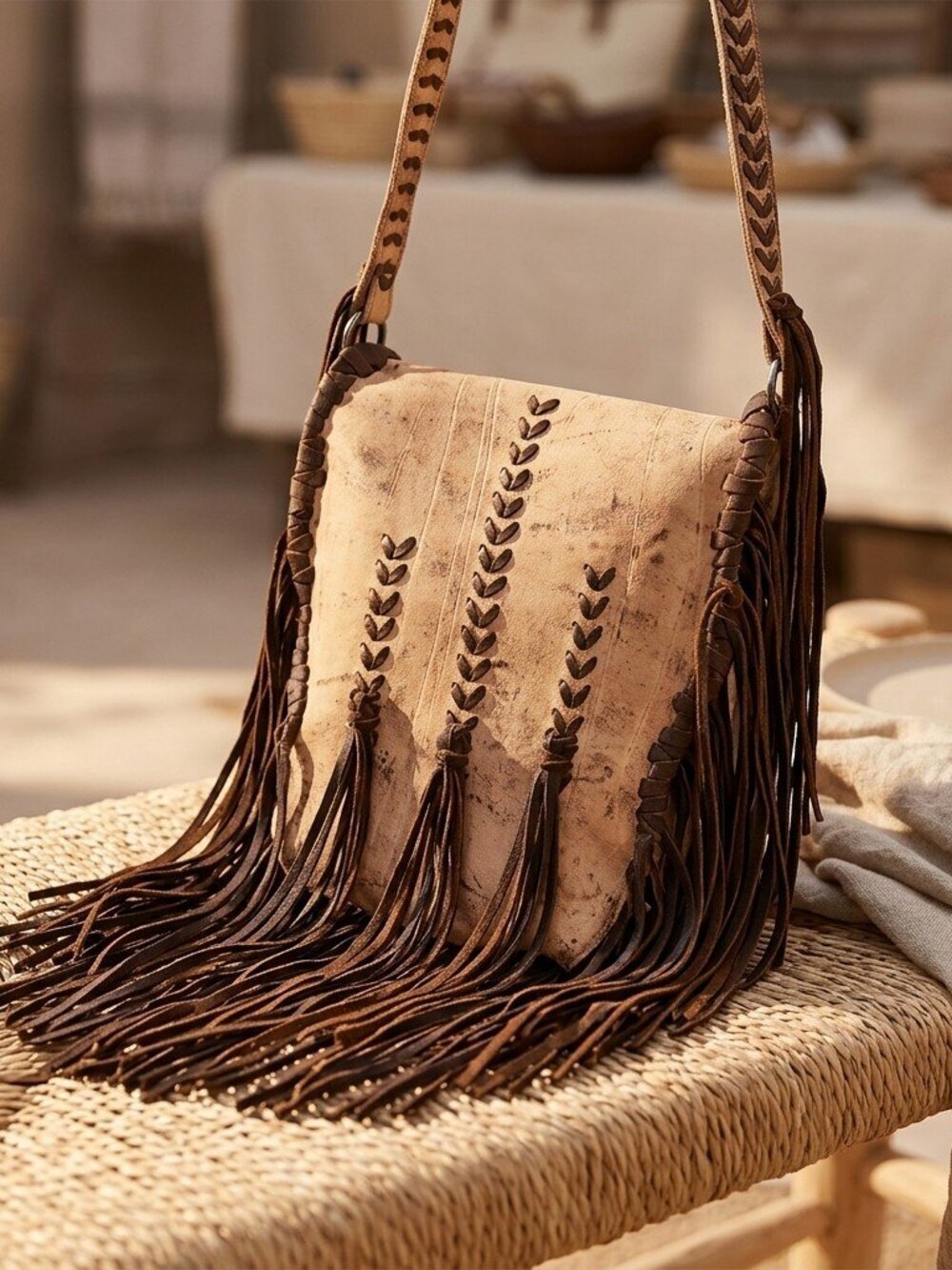 American Darling Boho Fringe Messenger Crossbody Bag