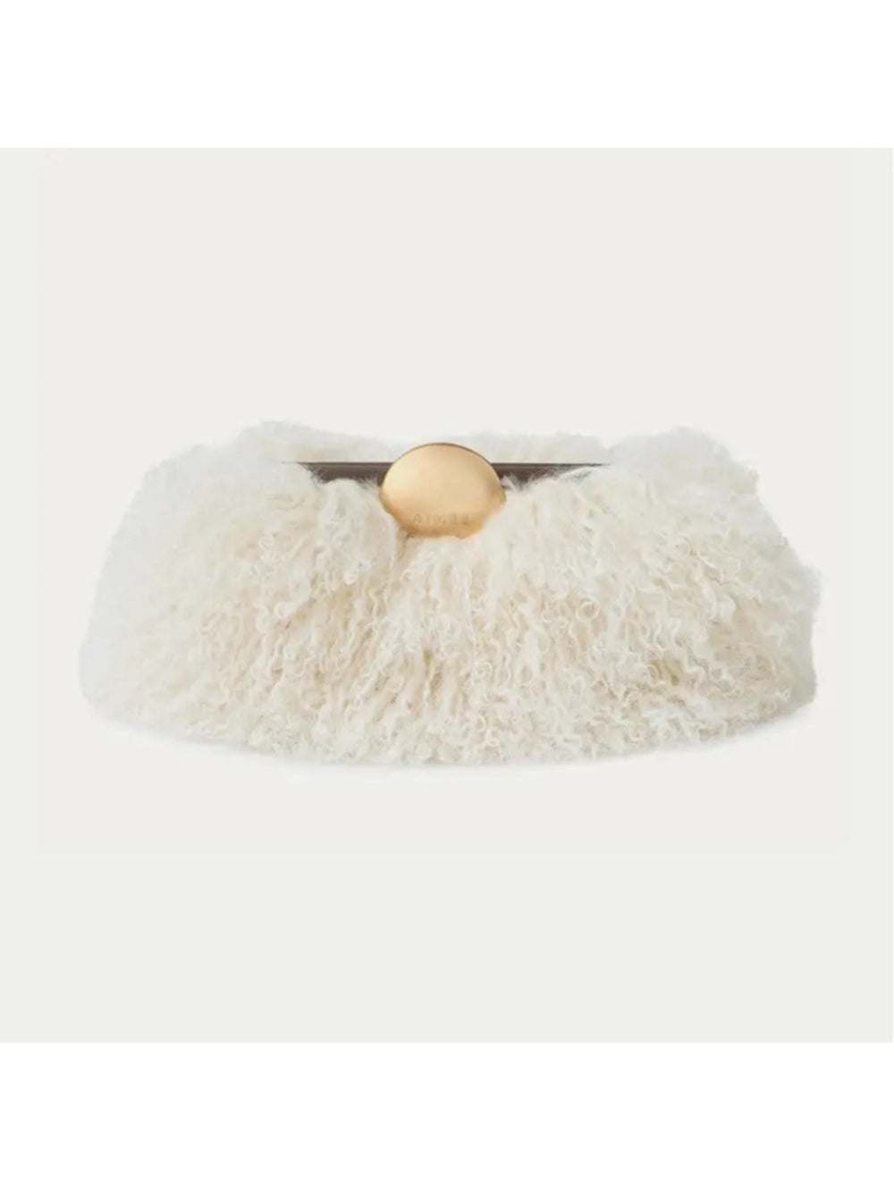 Aimee Kestenberg Full Circle Convertible Clutch Natural Mongolian Shearling