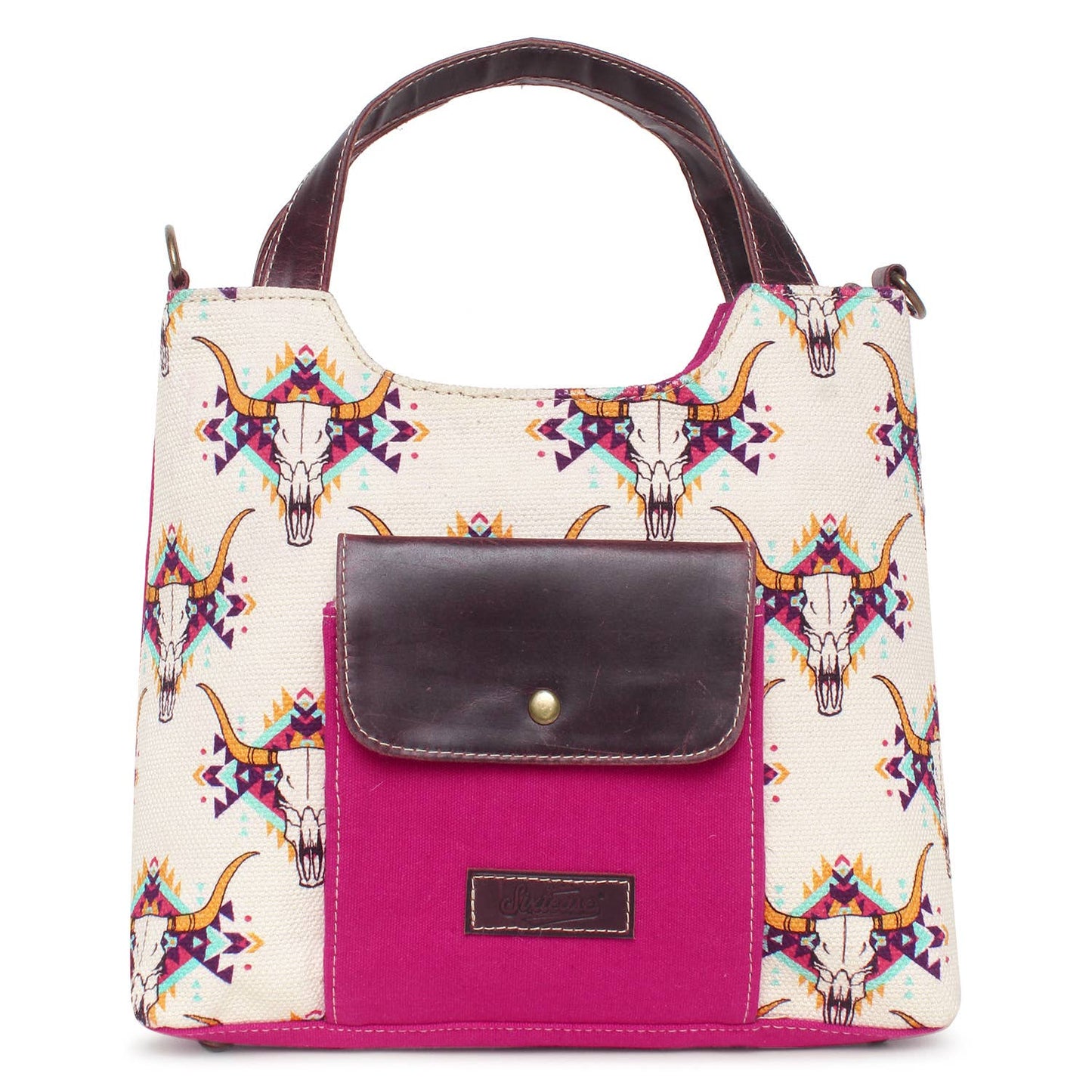Hot Pink Longhorn 2 in 1 shoulder/top handle bag