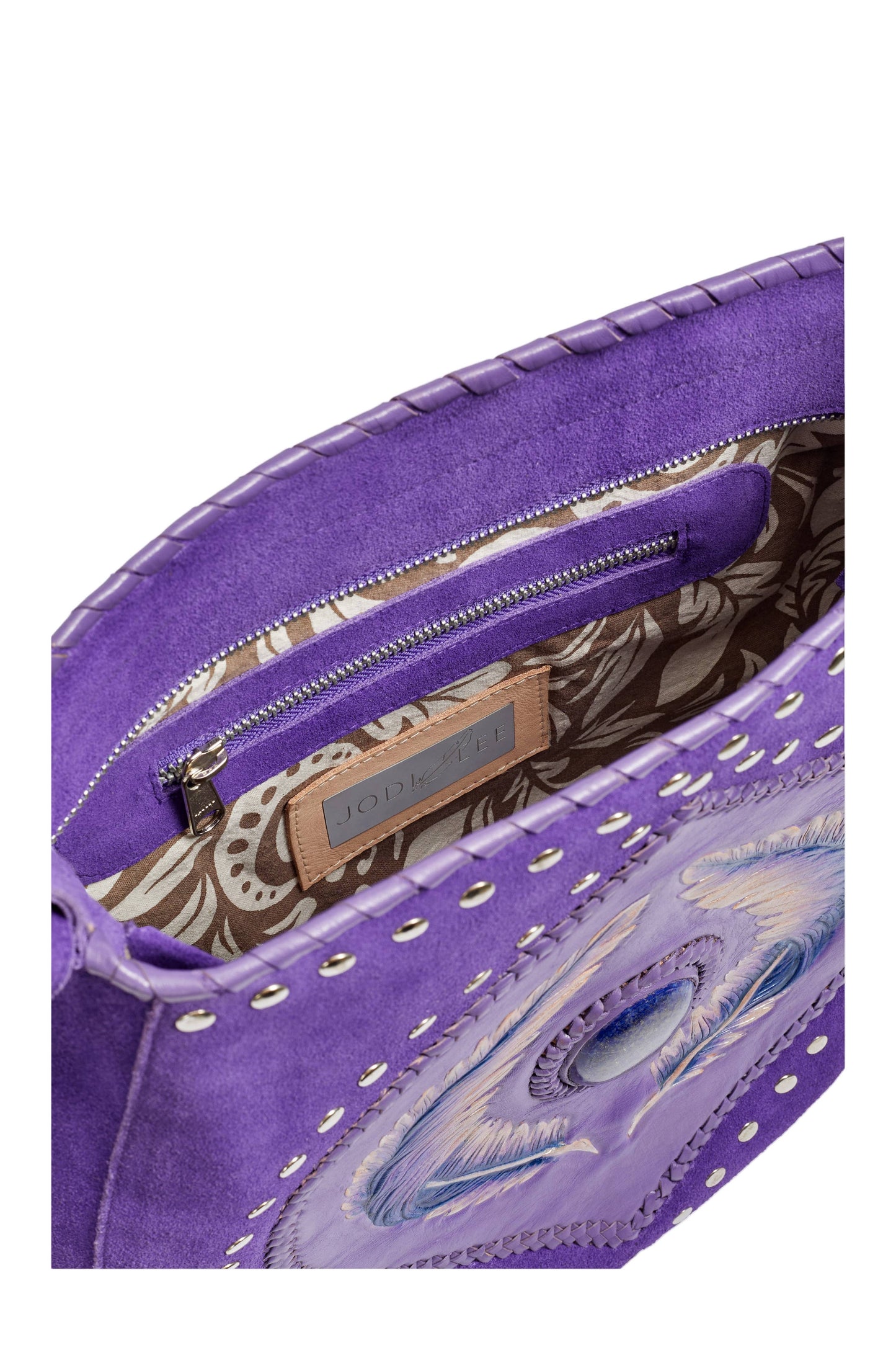 Angel Feather Pouch Bag Bright Purple