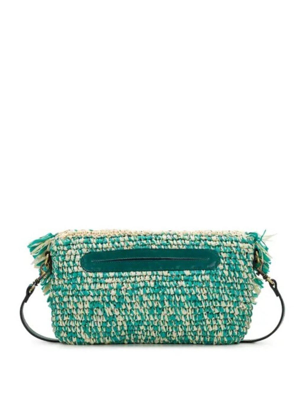 Patricia Nash Specialty Woven Raffia Crossbody Clutch in Aqua