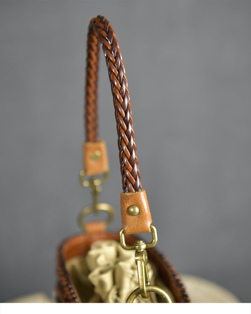 "The Element"  Retro Cowhide Weave Vintage Handbag