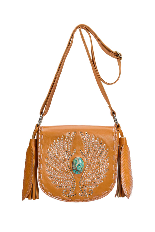 Fly Away Feather Bag Antique Tan/Silver