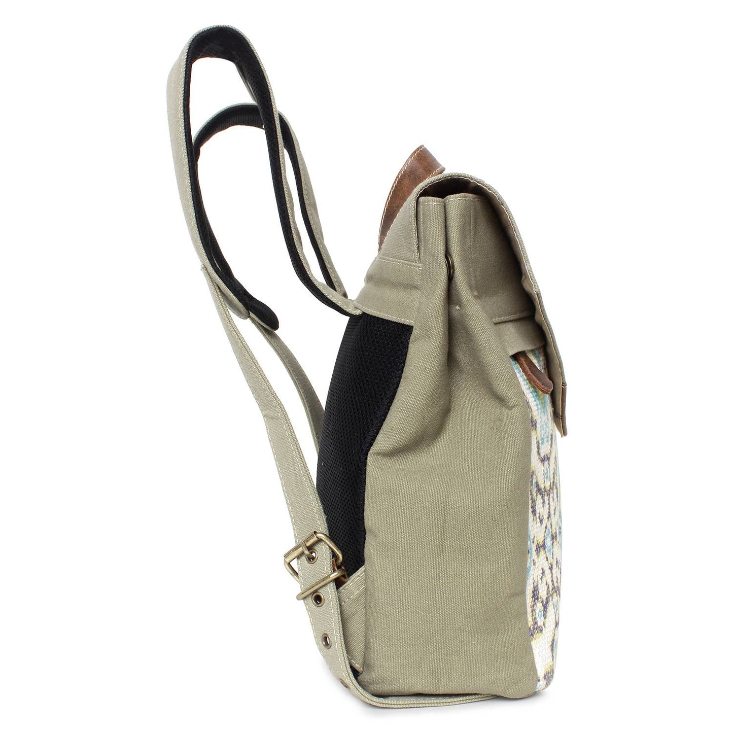 Sage and Teal Upcycled Back Pack