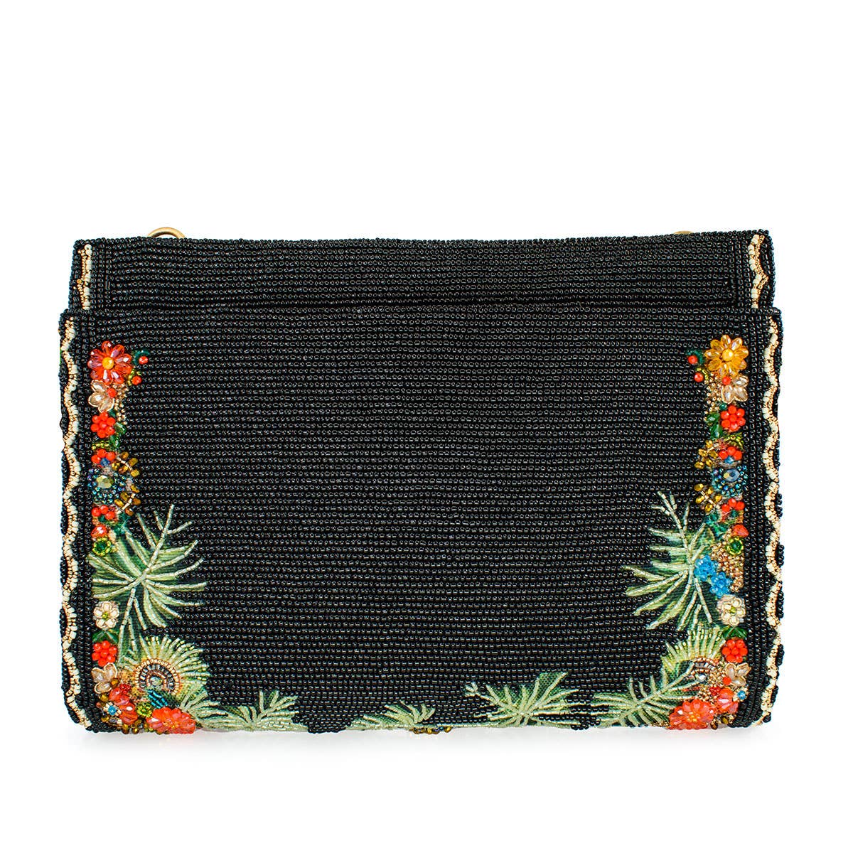 Wild Kingdom Elephant Embroided and Beaded Crossbody Handbag