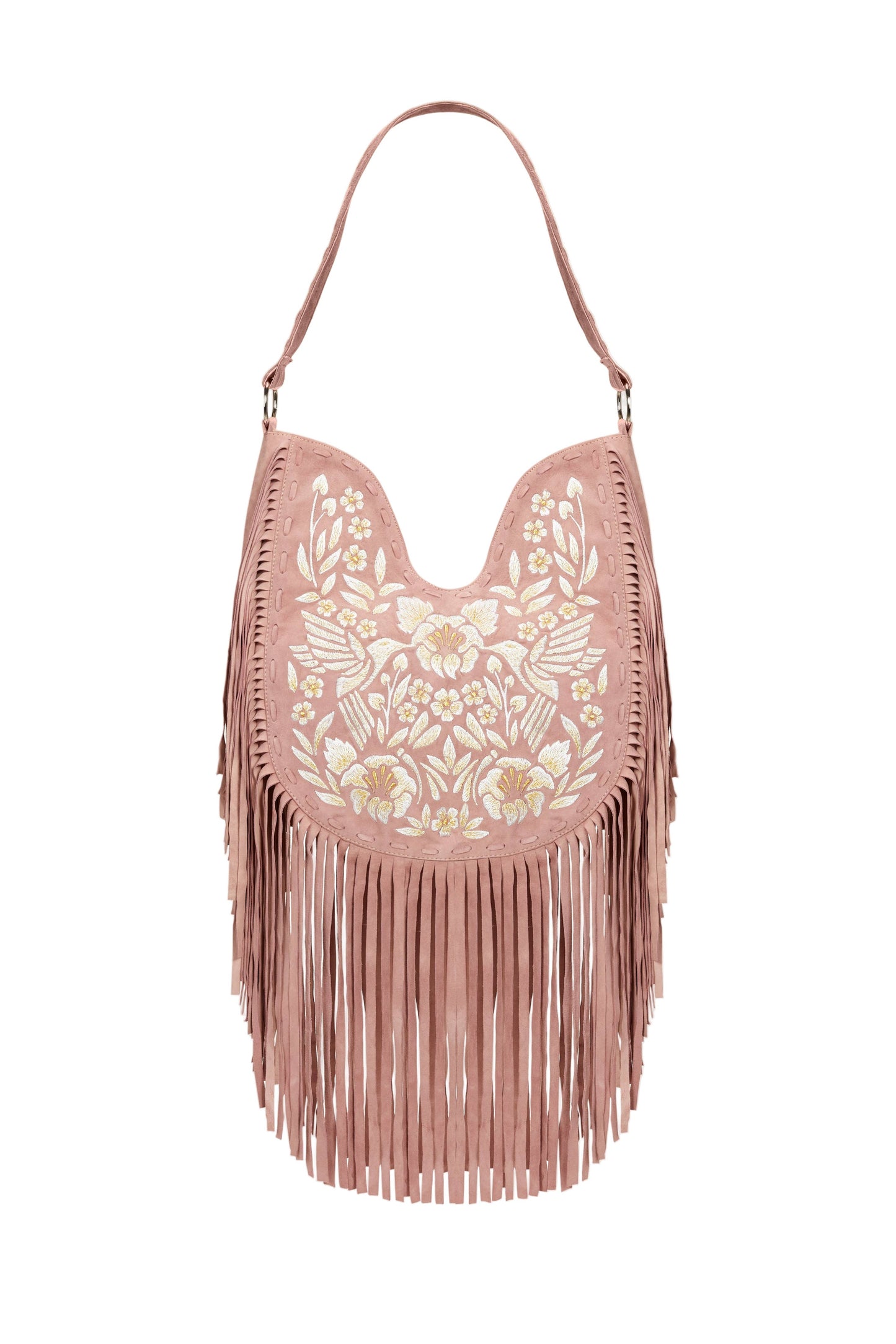 Heavenly Embroidery Bag Dusty Pink