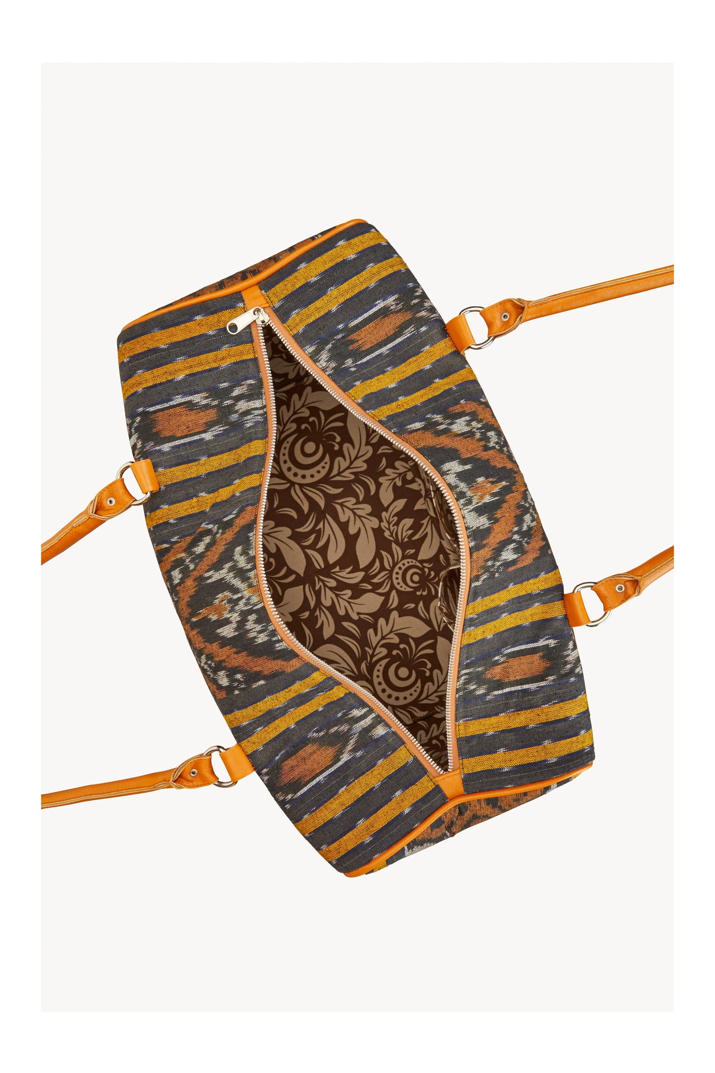 Zanzibar Ikat Bag Black/Tan/Gold