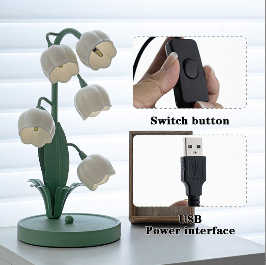 Lily Table Lamp Simple Decorative Floral Festive Lantern