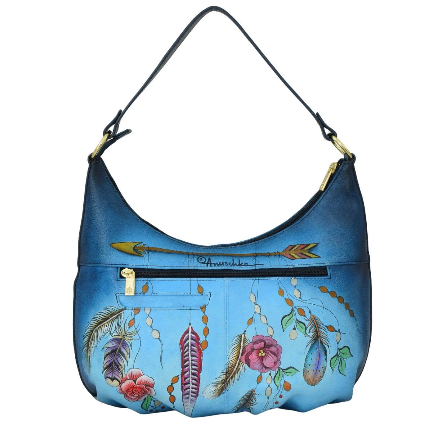 Anuschka Ruched Hobo - 7615 western longorn design