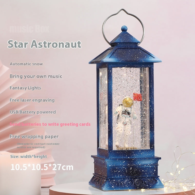 Resin Glass Rotatable Children's Day Music Box Music Box