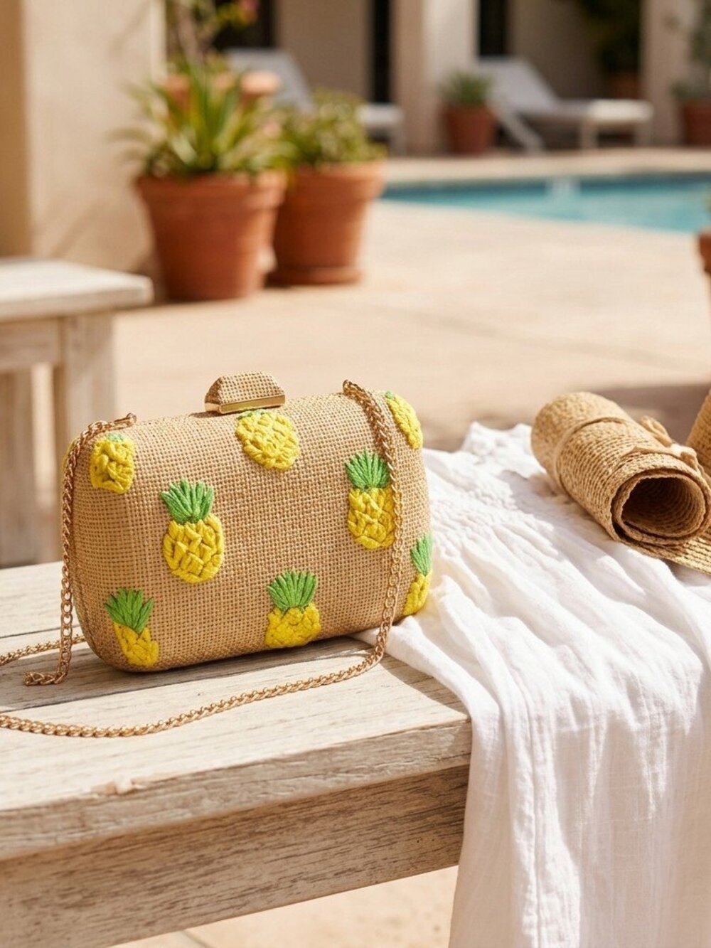 Uban Expressions Pebbles Pineapple mini crossbody