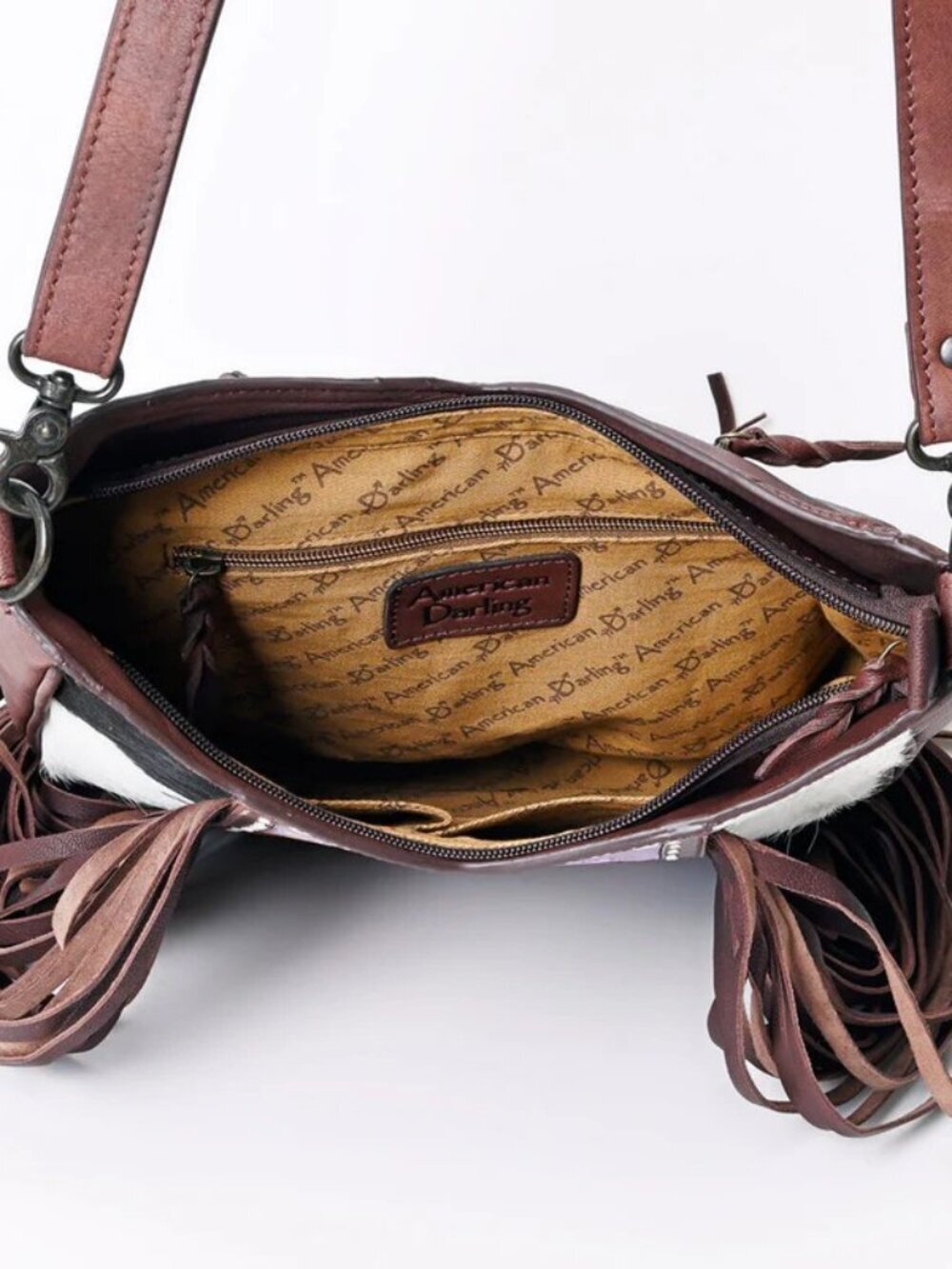 American Darling Desert at Dusk Fringe Tooled Crossbody