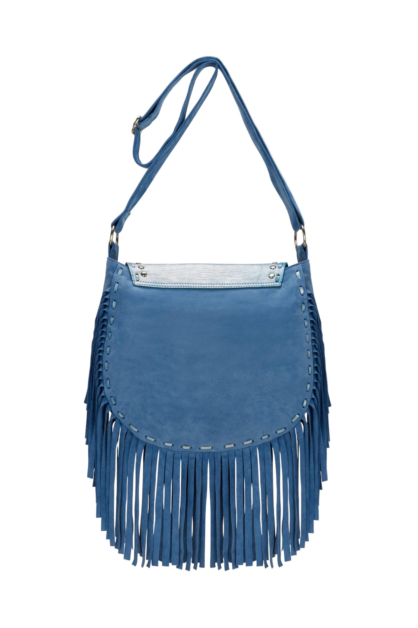 Deus Cut-Out Bag Metallic Denim