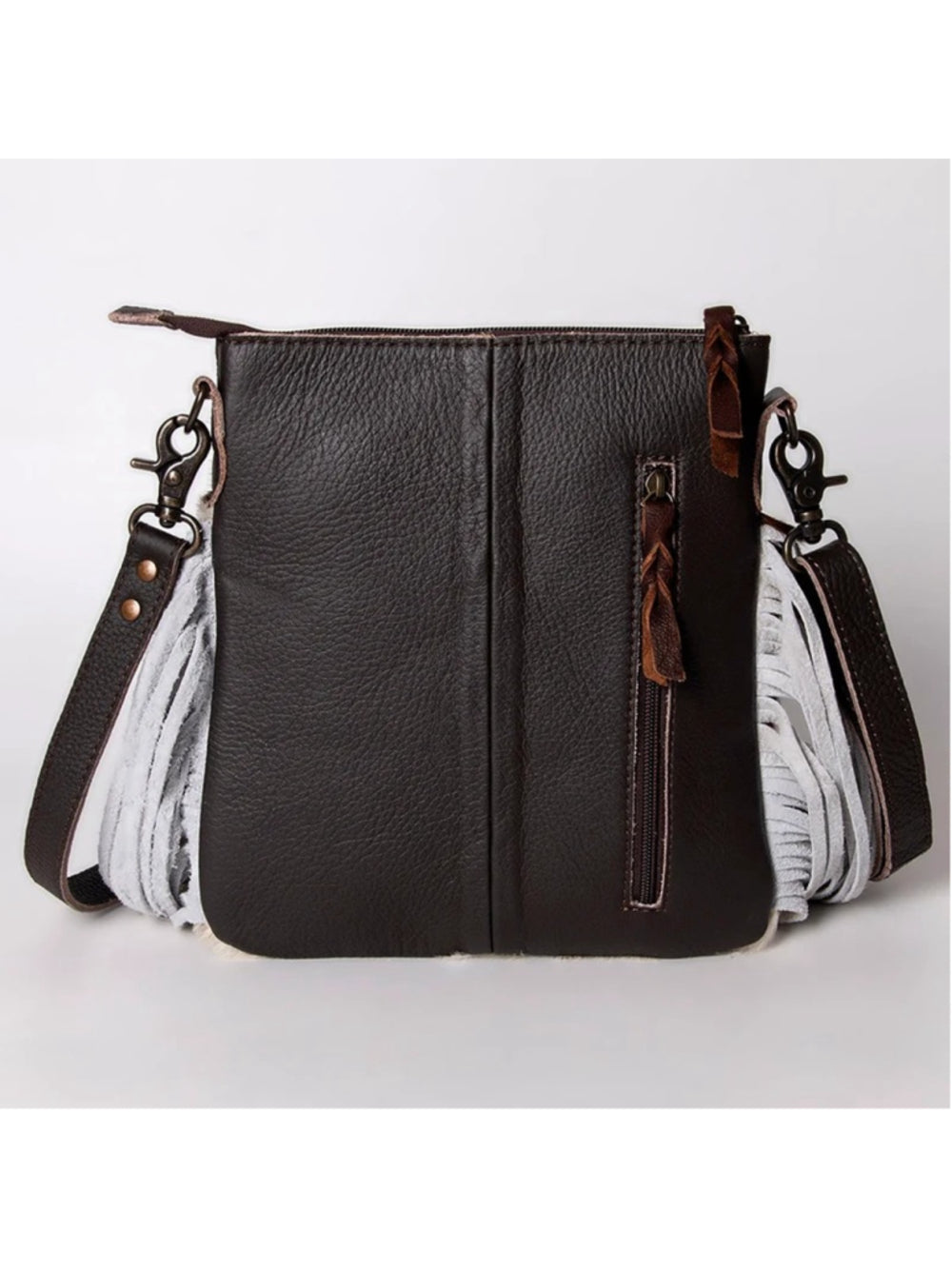 Ohlay by American Darling Sunflower Petal Western Hair-On Fringe Crossbody
