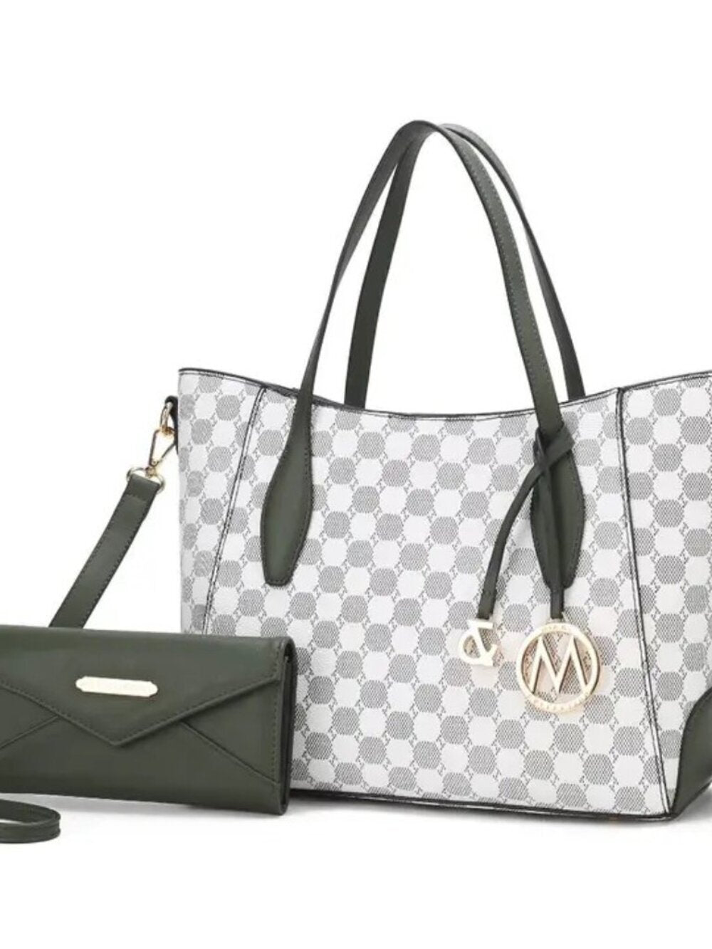 Gianna Vegan Leather Women Tote & Matching Wallet By Mia K-Various colors
