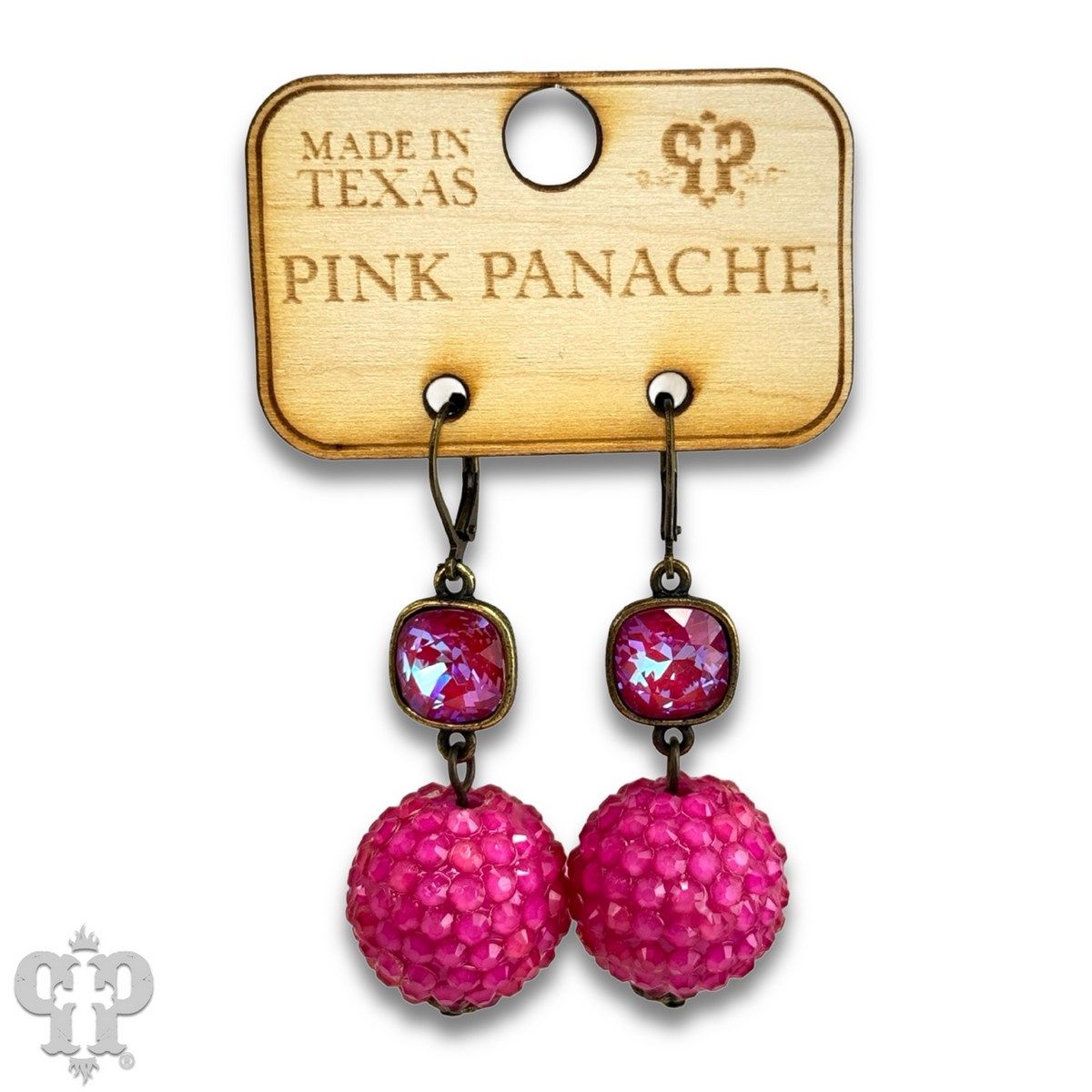 Crystal ball earring with Austrian crystal