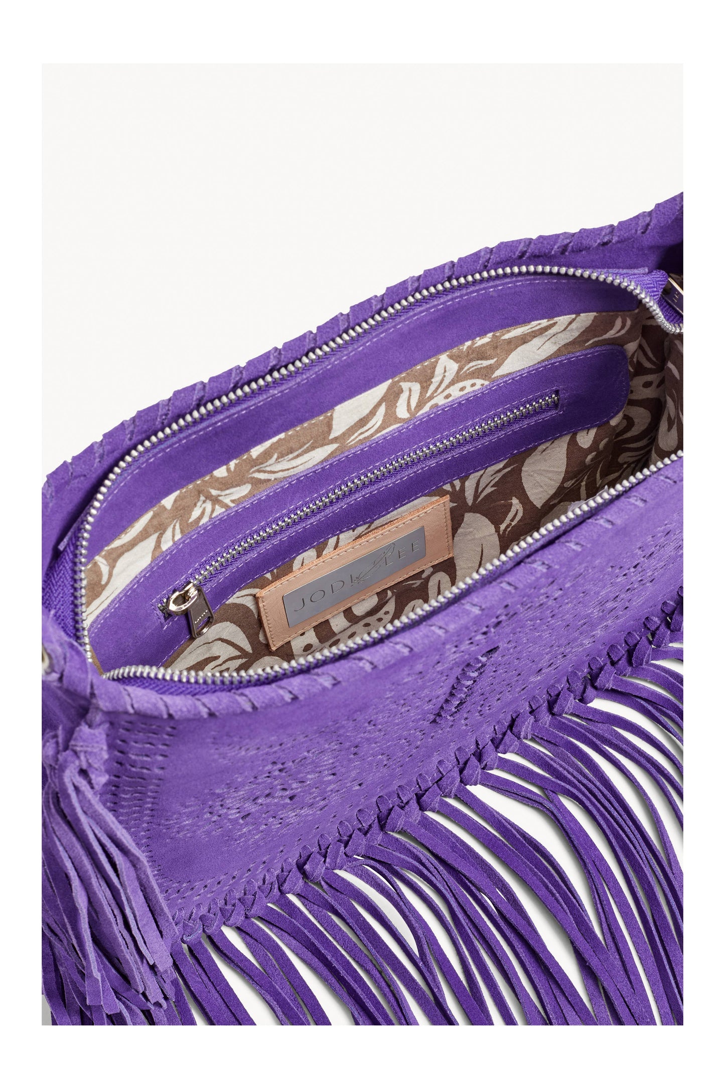 Navajo Sunflower Cut-Out Bag Bright Purple/Silver