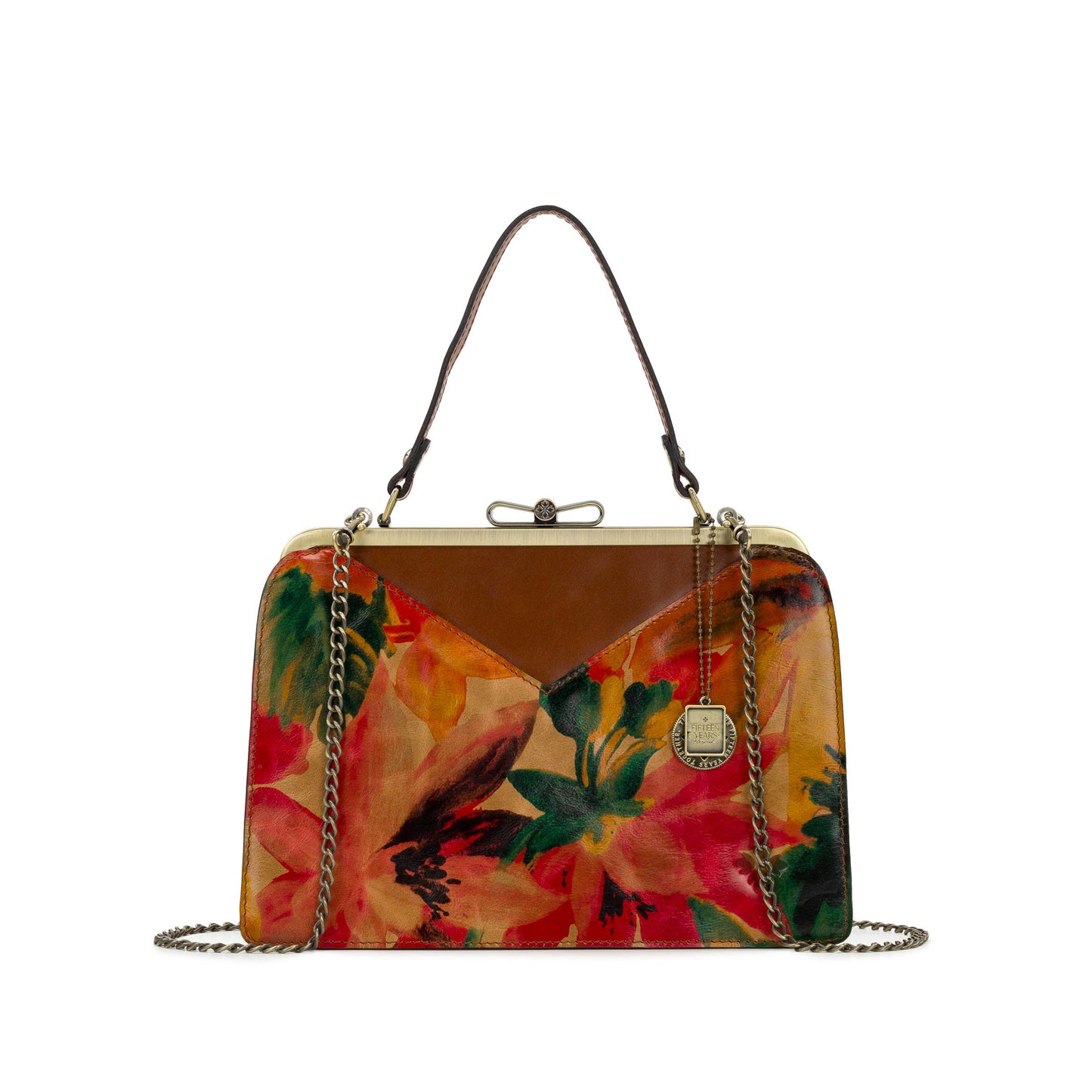 Patricia Nash Trikomo Frame Satchel - Spring Multi
