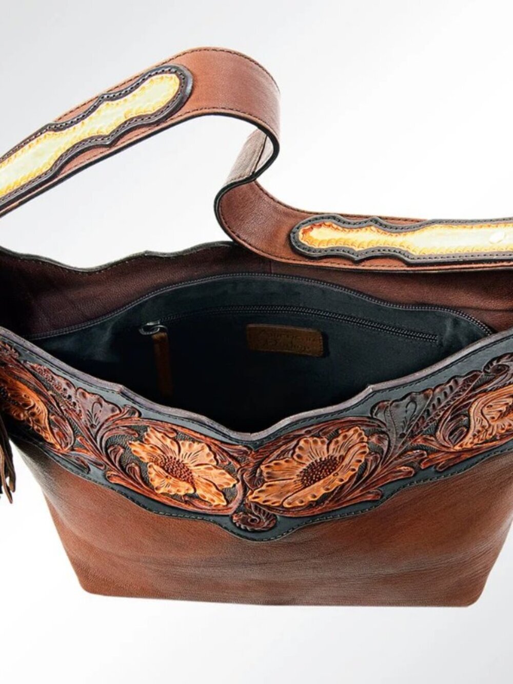 American Darling Sunlit Floral Leather Shoulder Bag