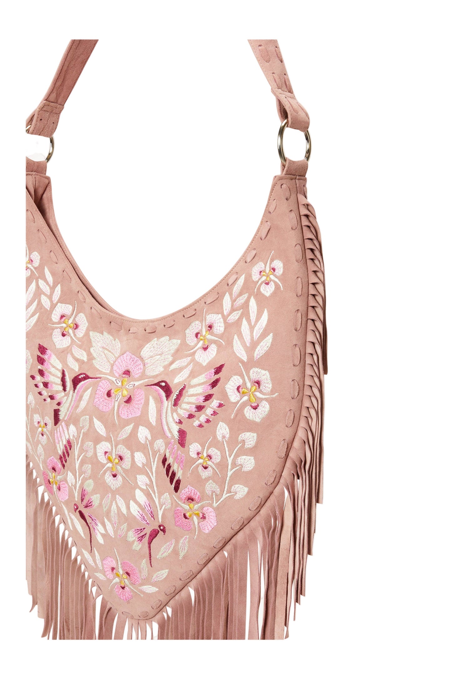 Georgina Embroidery Bag Dusty Pink