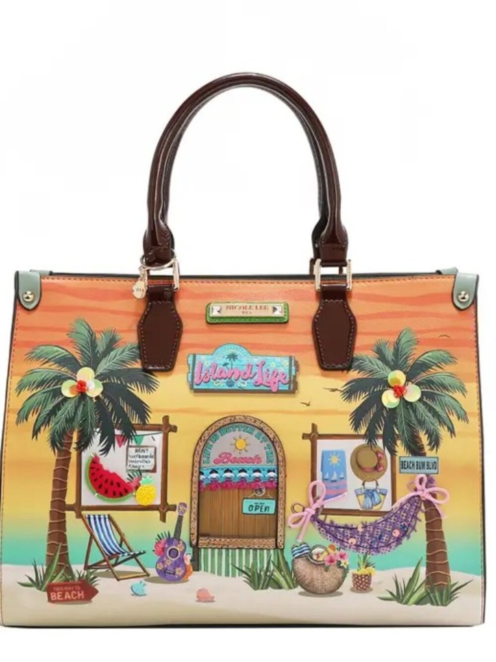 Nicole Lee Sun and Sand Satchel Bag