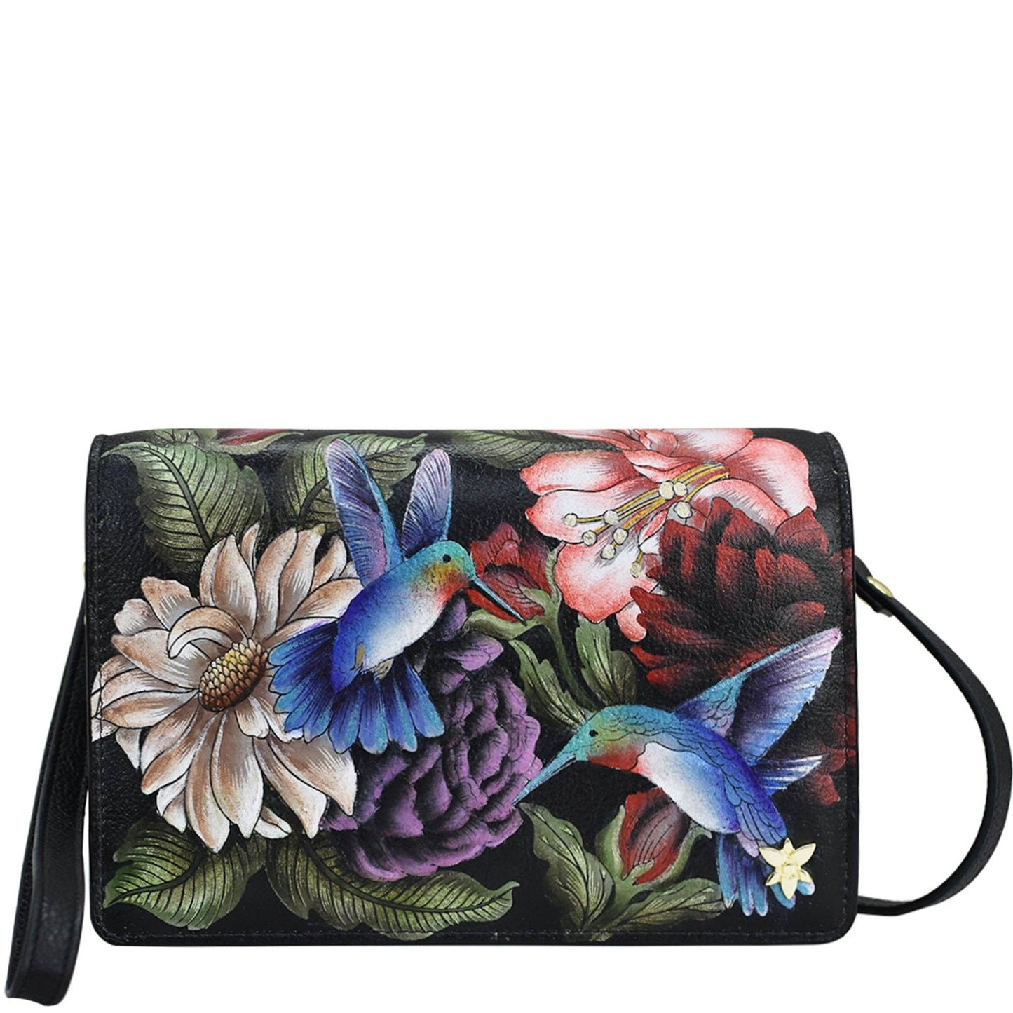 Anuschka 4 in 1 Organizer Crossbody - 711 with Hummingbirds