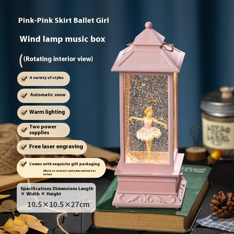 Resin Glass Rotatable Children's Day Music Box Music Box