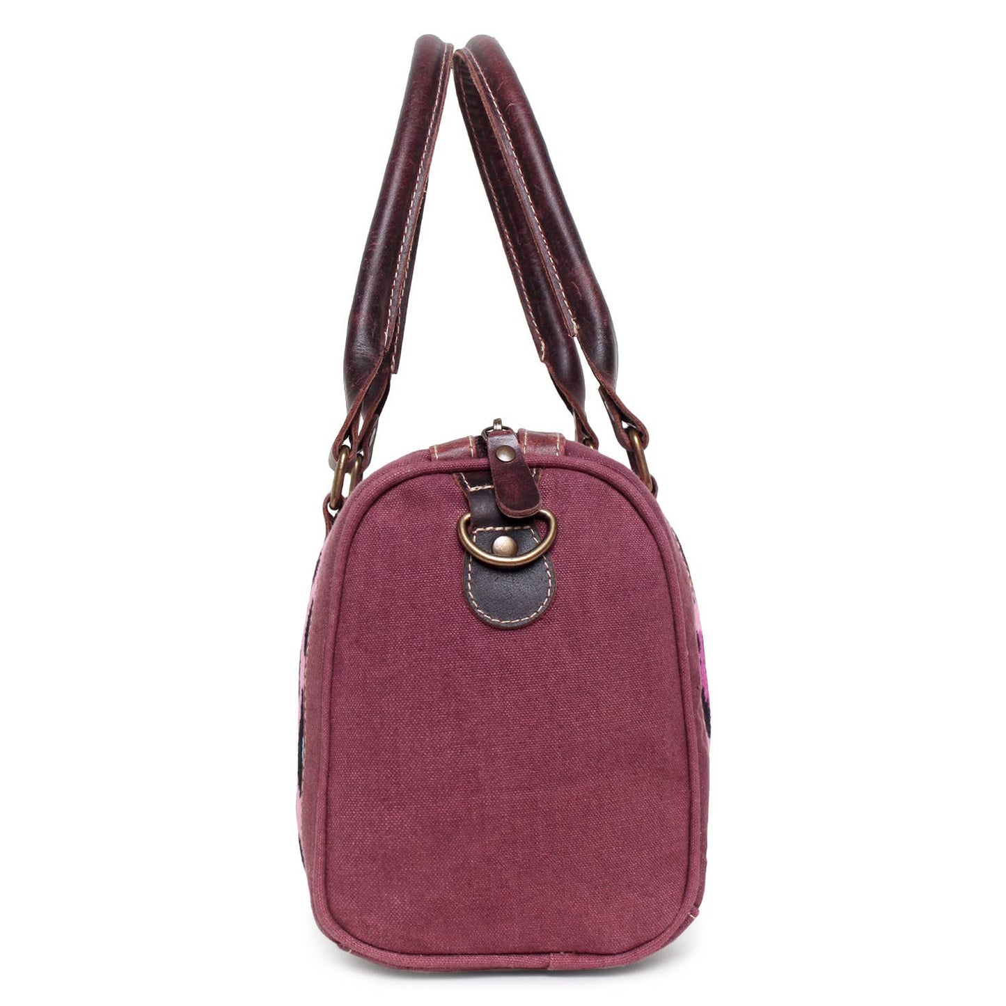 Animal Print Upcycled Top handle bag
