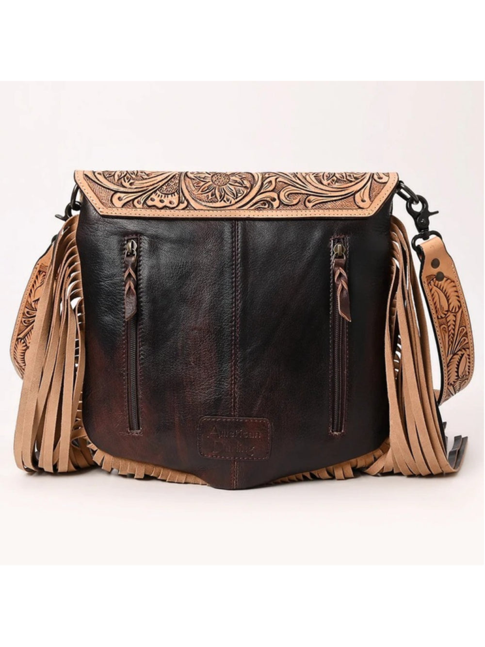 American Darling Turquoise Dreams Saddle Blanket Fringe Crossbody Messenger
