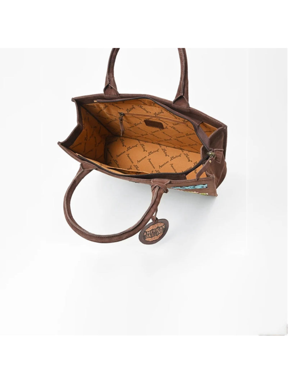 American Darling Lucky leather Horseshoe Western Tote Bag