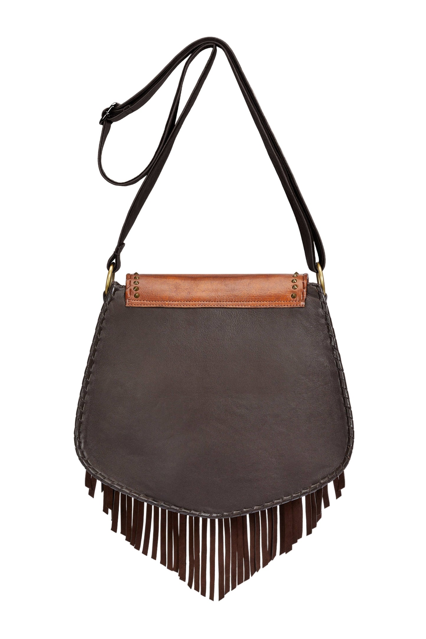 Akaroa Feather Bag Antique Medium Brown/Dark Choc/Gold