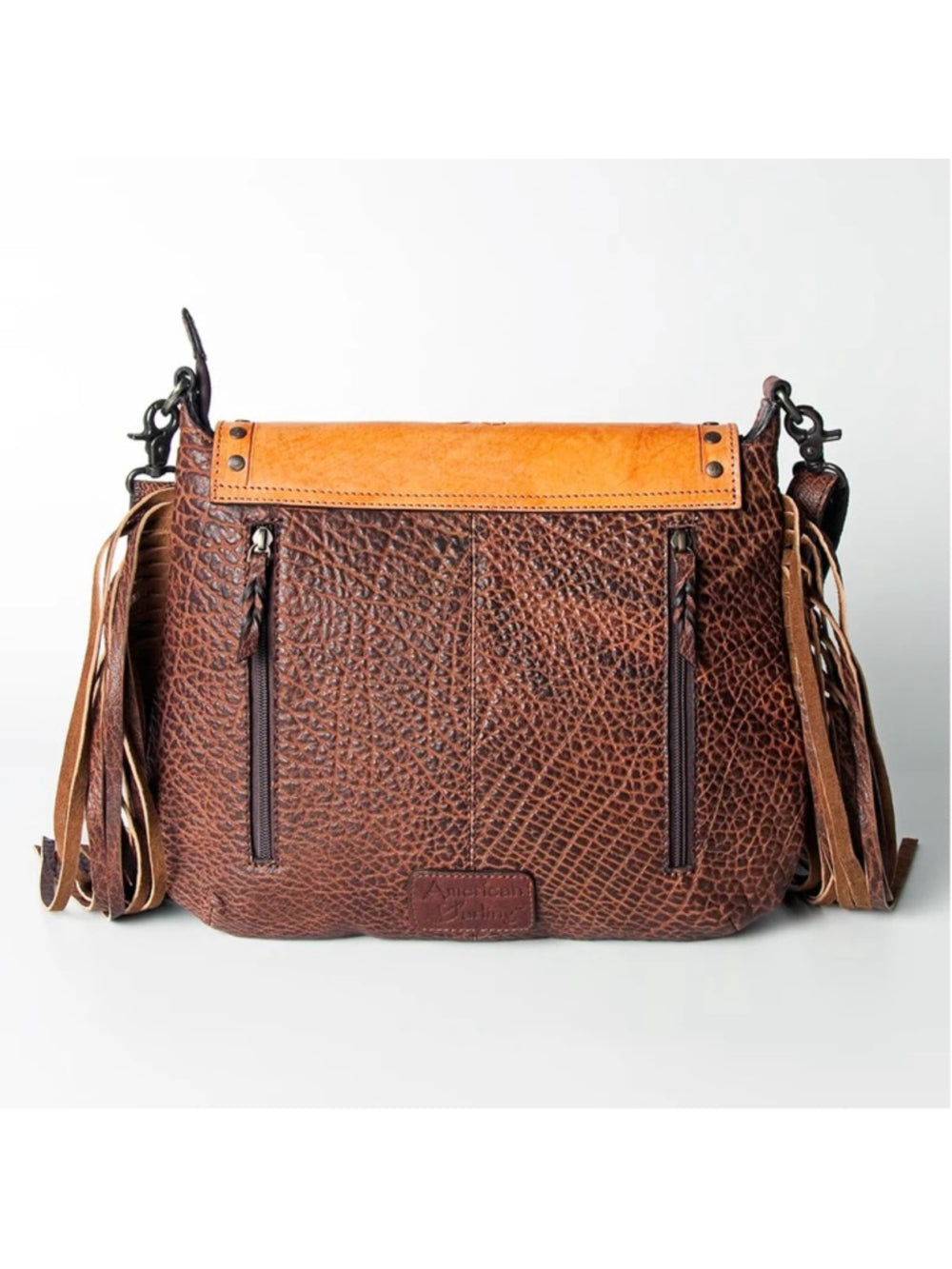 American Darling Western Turquoise Blooms Fringe Crossbody