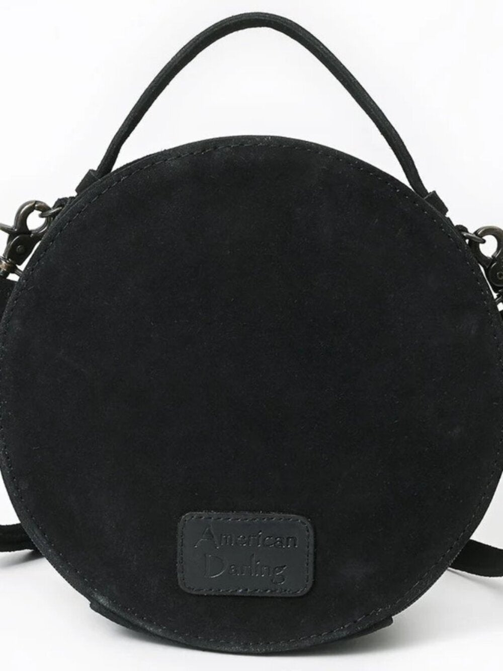 American Darling tooled Western Bloom Circle Canteen Crossbody Bag