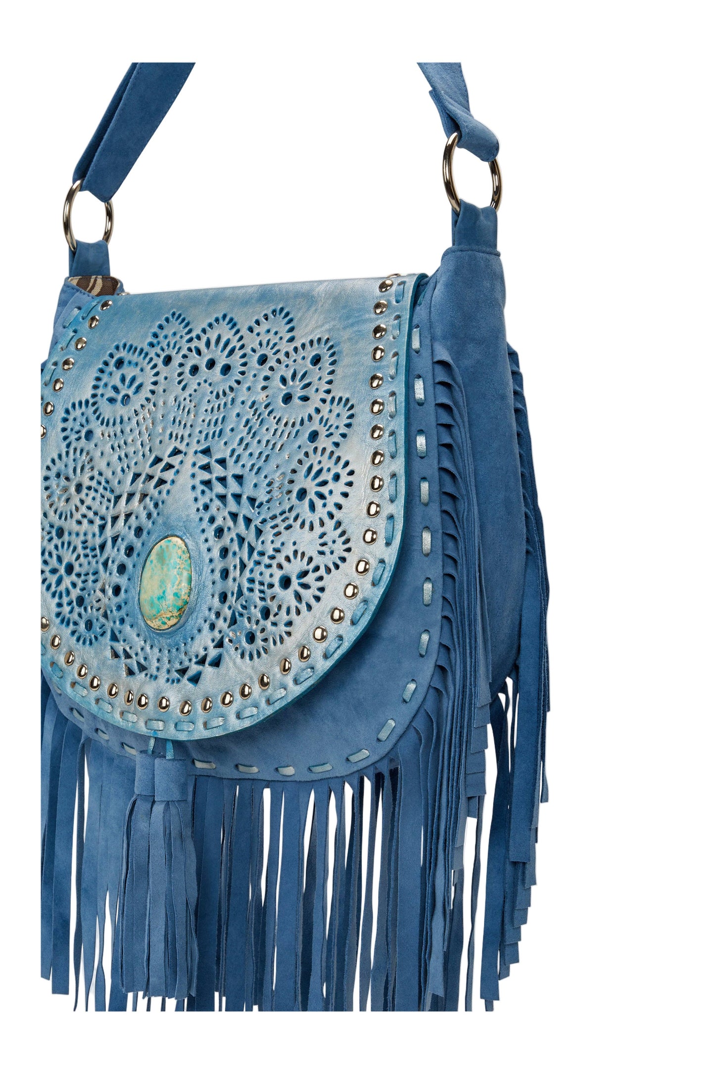 Deus Cut-Out Bag Metallic Denim