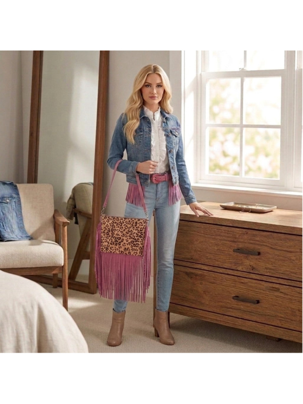 American Darling Barbie Gone Wild Fringe Crossbody Clutch