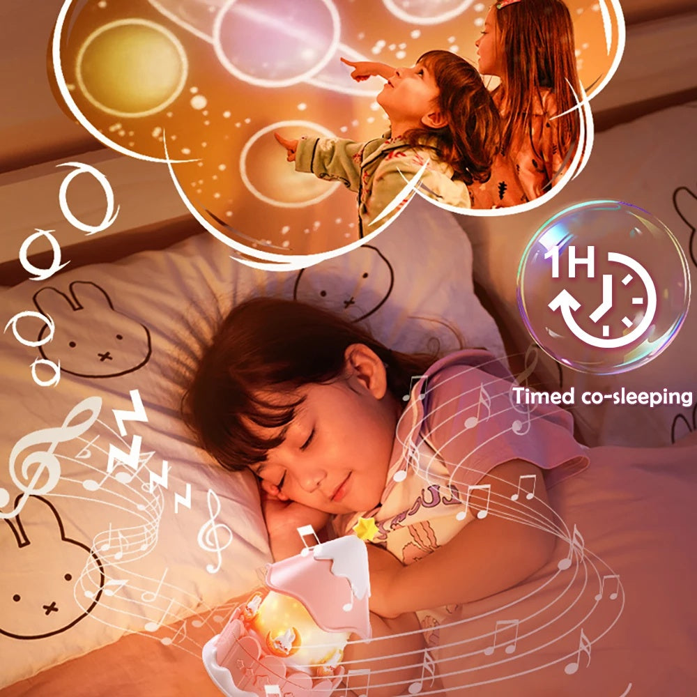Creative Atmosphere Starry Sky Lights Music Box-various scenes night light