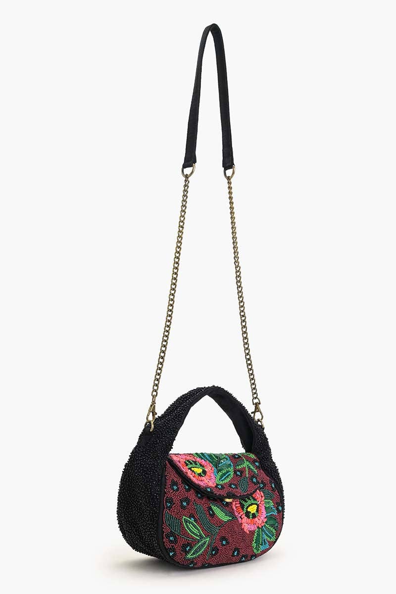 America & Beyond Twilight Vine Beaded Satchel