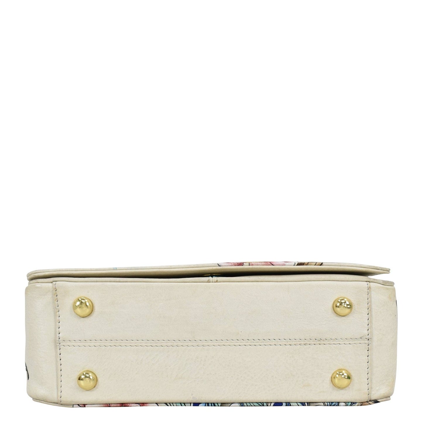 Anuschka Flap Crossbody - 683- white with peacock