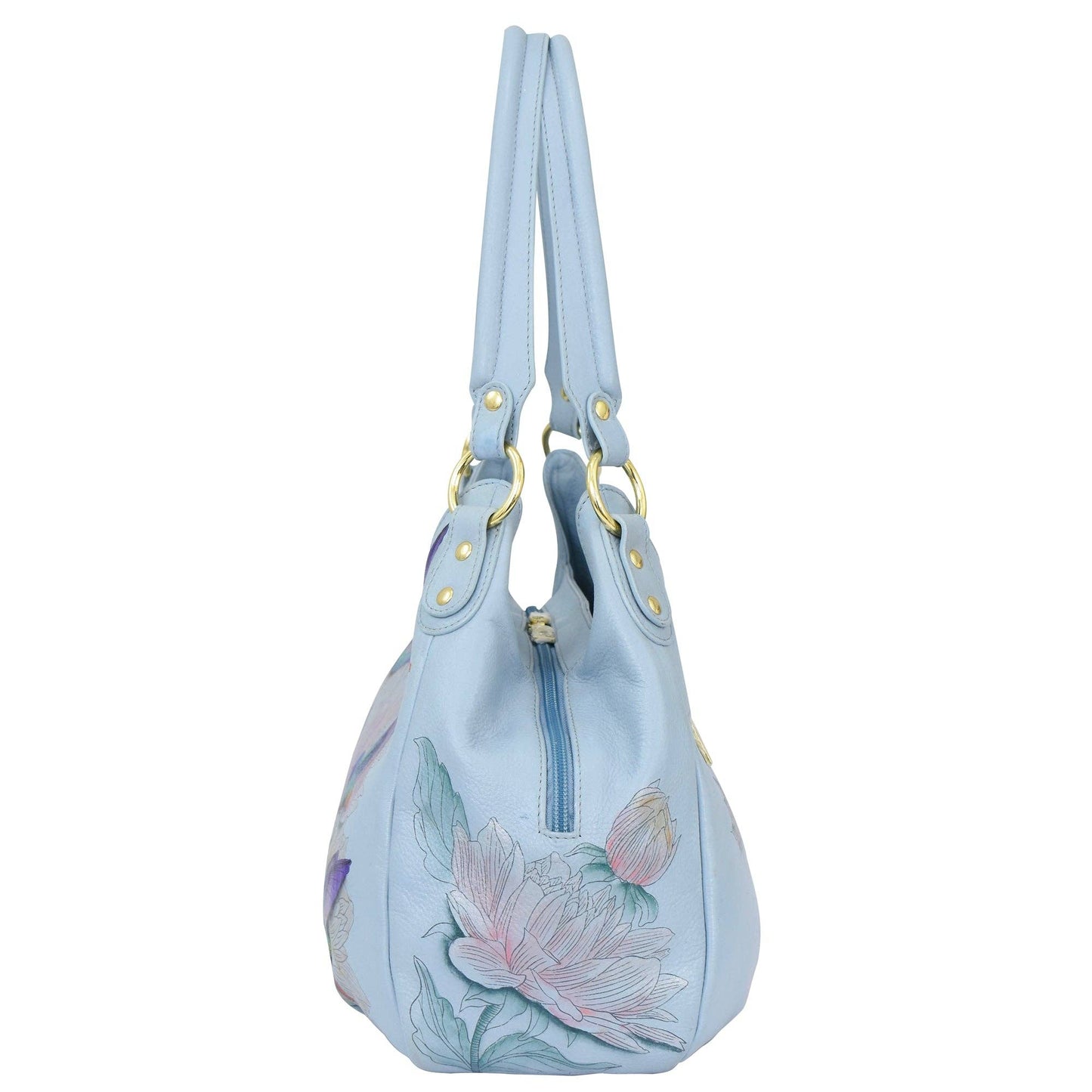Anuschka Triple Compartment Ruched Hummingbird Hobo - 721